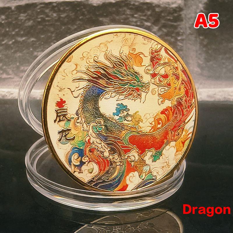 

Coin Chinese 2026 12 Zodiac Horse Decoration Colored Commemorative Medal Year Of The Horse High Quality Decorative Coins Gift