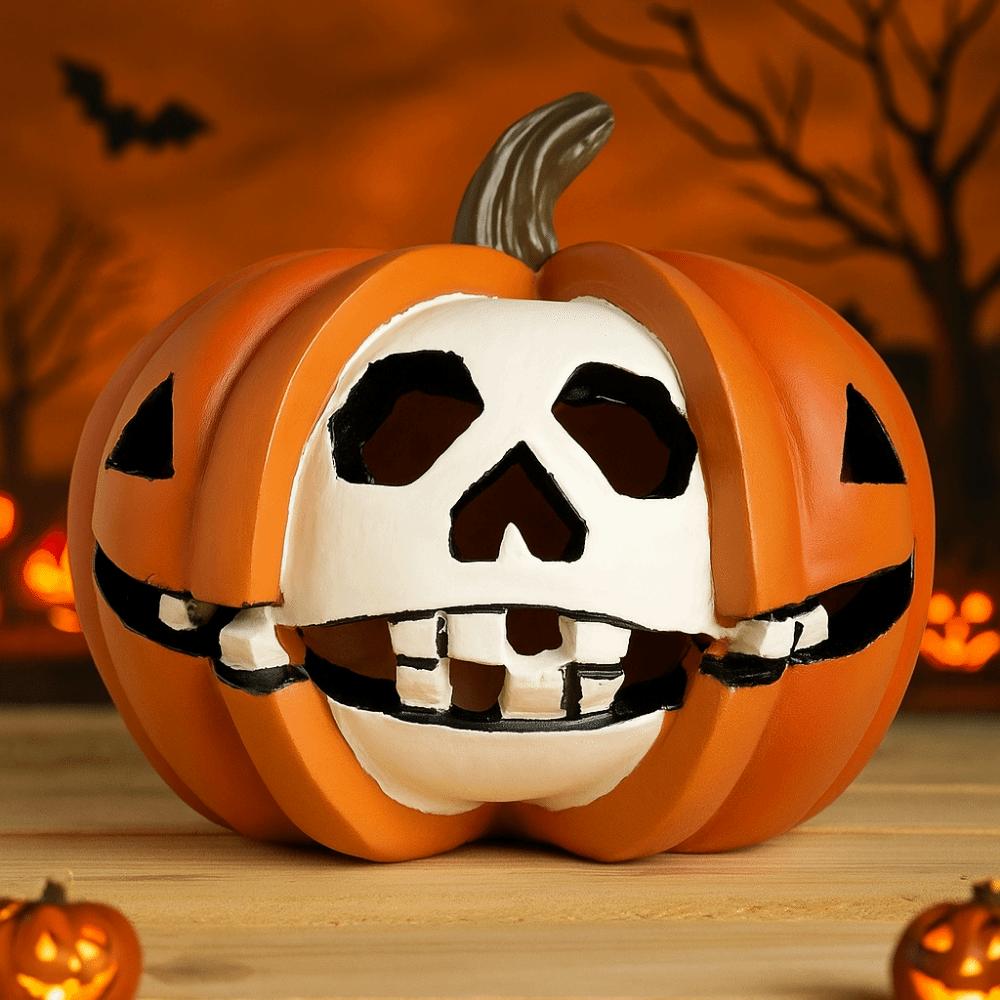 Realistic Halloween Pumpkin Figurine Resin Mini Halloween Ornaments  Thanksgiving