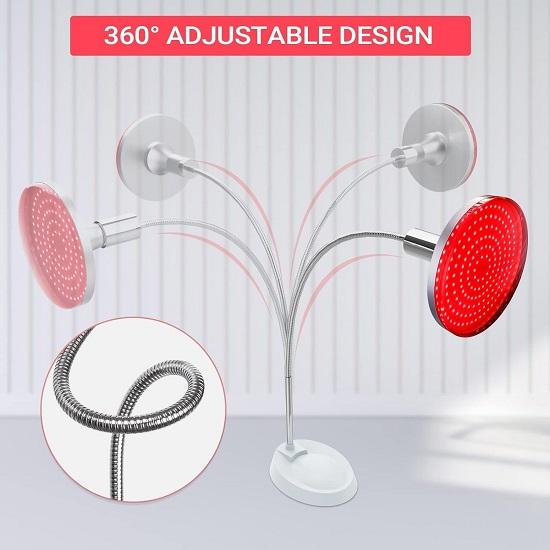 Rotlichttherapie für den Körper, 660nm Tiefrotlichttherapiegerät mit Ständer, LED-Rotlichtlampe für Gesicht, Haut, Muskel-Schmerzlinderung, Hautpflege zu Hause.