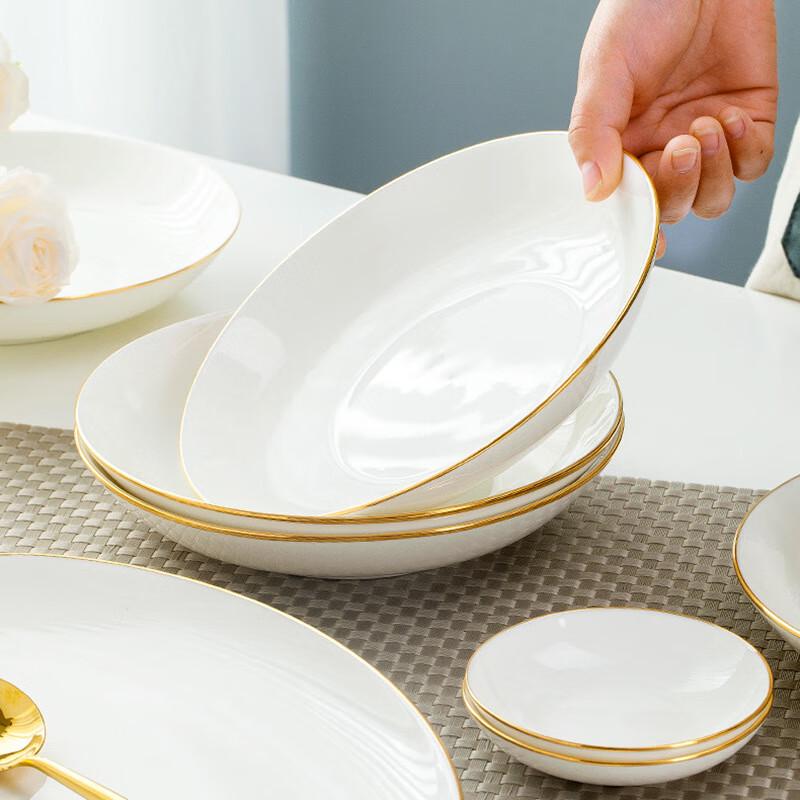Jingdezhen Ceramic Hand-Painted Gold Dinnerware