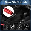 Hihaha Car Shift Knob Universal for with Gear Shifter Adapters 1 Set 76.2mm Manual/Automatic Vehicles, Red, (M8x1.25 & M10x1.25 & M10x1.5 &