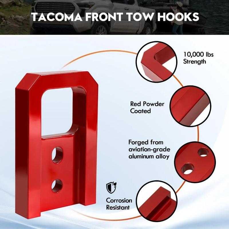 2PCS Tow Hooks For Toyota 4Runner 2025-2026 Tacoma 2024-2026 For Toyota Land Cruiser LC250 2024-2025 Alluminum Alloy