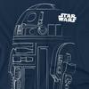 Star Wars Unisex Adult R2-D2 Outline T-Shirt