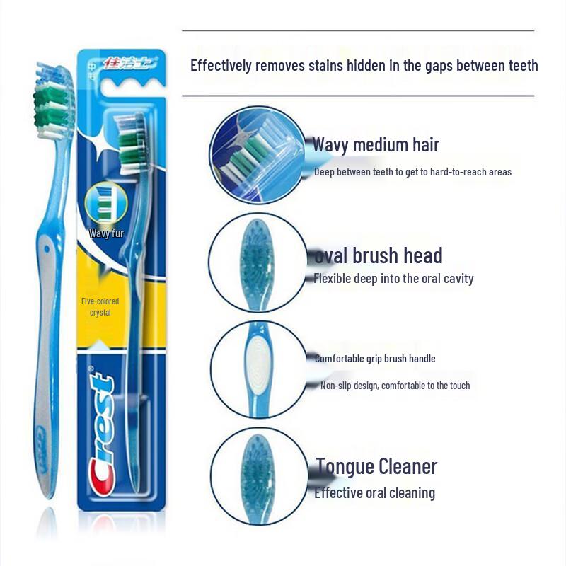 Crest 5-Color Crystal Soft Toothbrush (3-Pack)