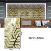 60*30cm Thickened Gold Foil Self-Adhesive Tile Sticker, Faux Ceramic Tile Wallpaper Waterproof  Wallsticker Kitchen & Living Room Decor