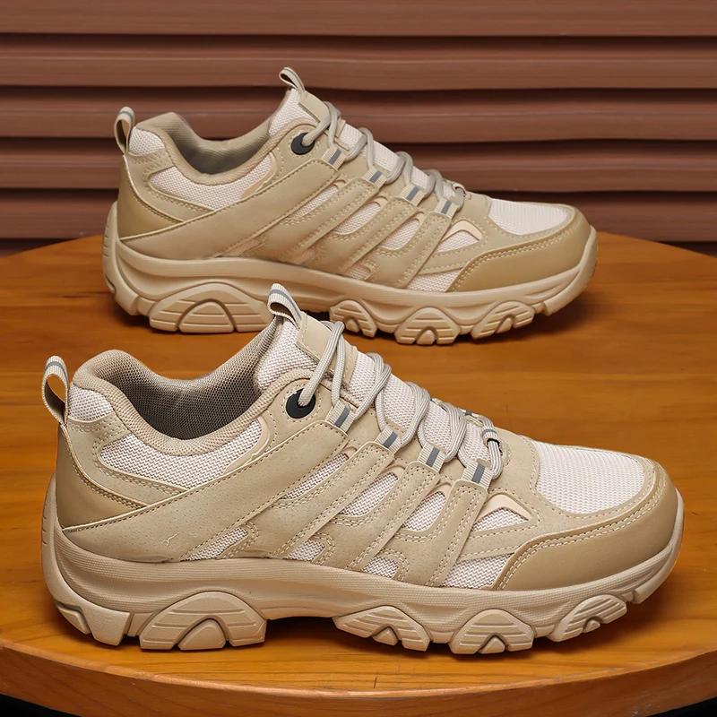 High Quality Brand Fashion Hiking Shoes for Men Breathable High-top Outdoor Running Sneakers Travel Sports Shoes Tenis Masculino