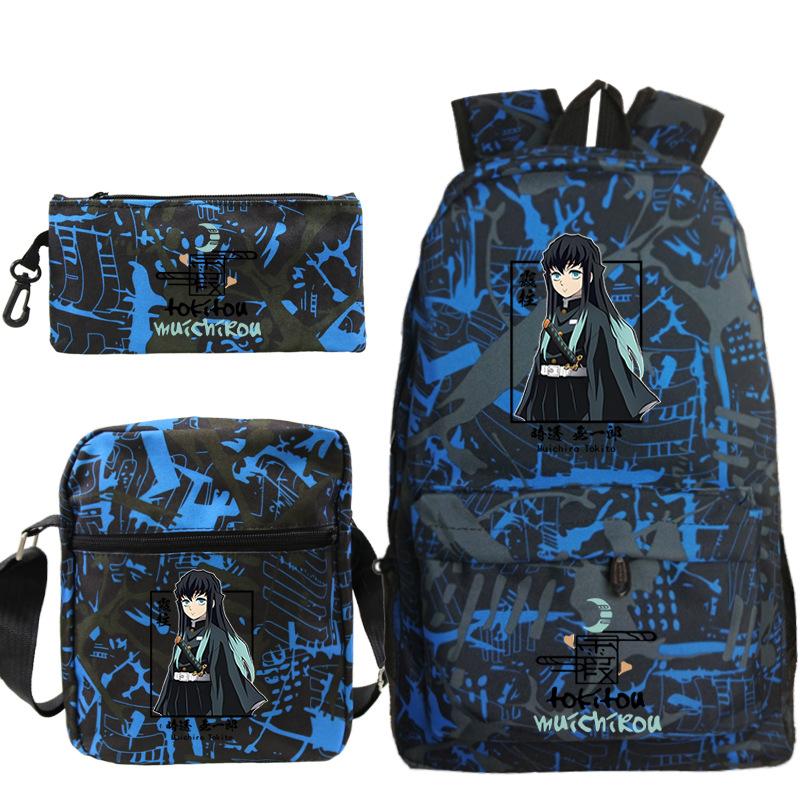 Demon Slayer Ghost Annihilation Blade Primary School Bag New Pencil Case Stationery Set
