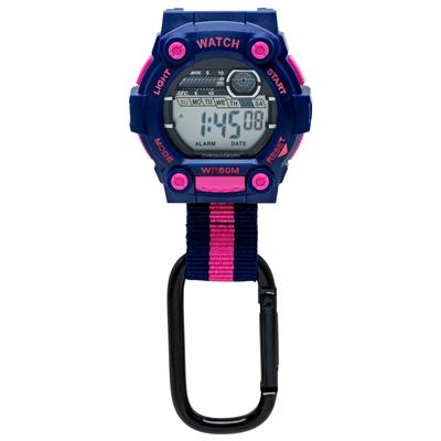 Crefa Men's Digital Pocket Watch with Carabiner