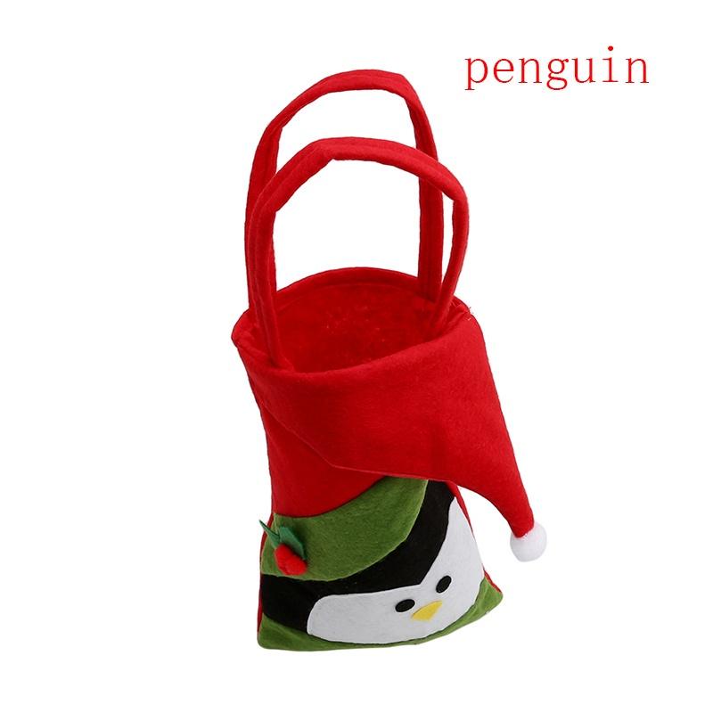 Santa Claus Snowman Elk Penguin Christmas Candy Gift Bags