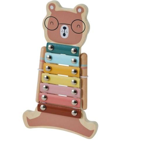 Toy Life Childrens/Kids Wooden Bear Toy Xylophone