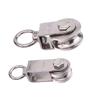 1Pc 304 Stainless Steel Duplex Bearing Super-Silent Detachable Rotation Pulley System Gym Traction Wheel U/V Type Swivel Pulley