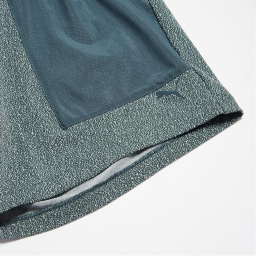 Puma Concept Fashion Color Block Elastic Mid Waist Sports Shorts Women Shorts Gray Blue 521627-42