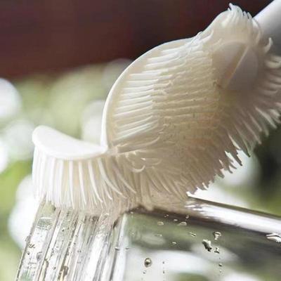 Foldable 360 Degree Comprehensive Cleaning Silicone Brush With Long Handle Design  Reusable For Bottles And Cups Glass Cleaning