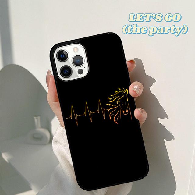 Autumu Horse Pony Horse Heartbeat Phone Case Cover for iPhone 17 Air 16 16e 15 12 11 13 14 Pro Max Apple Plus Coque