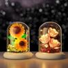 Plastic Plant Bonsai Building Toys with Dust Cover Desktop Ornaments Building Blocks  Birthday Gift
