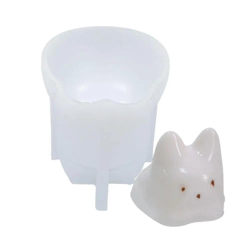 Cat Bear Milk Pudding Silicone Mold Halloween Jelly Bowl Cake, White Cold Ice Powder Mold For Cake Decoration, Cake Accesso U9E6