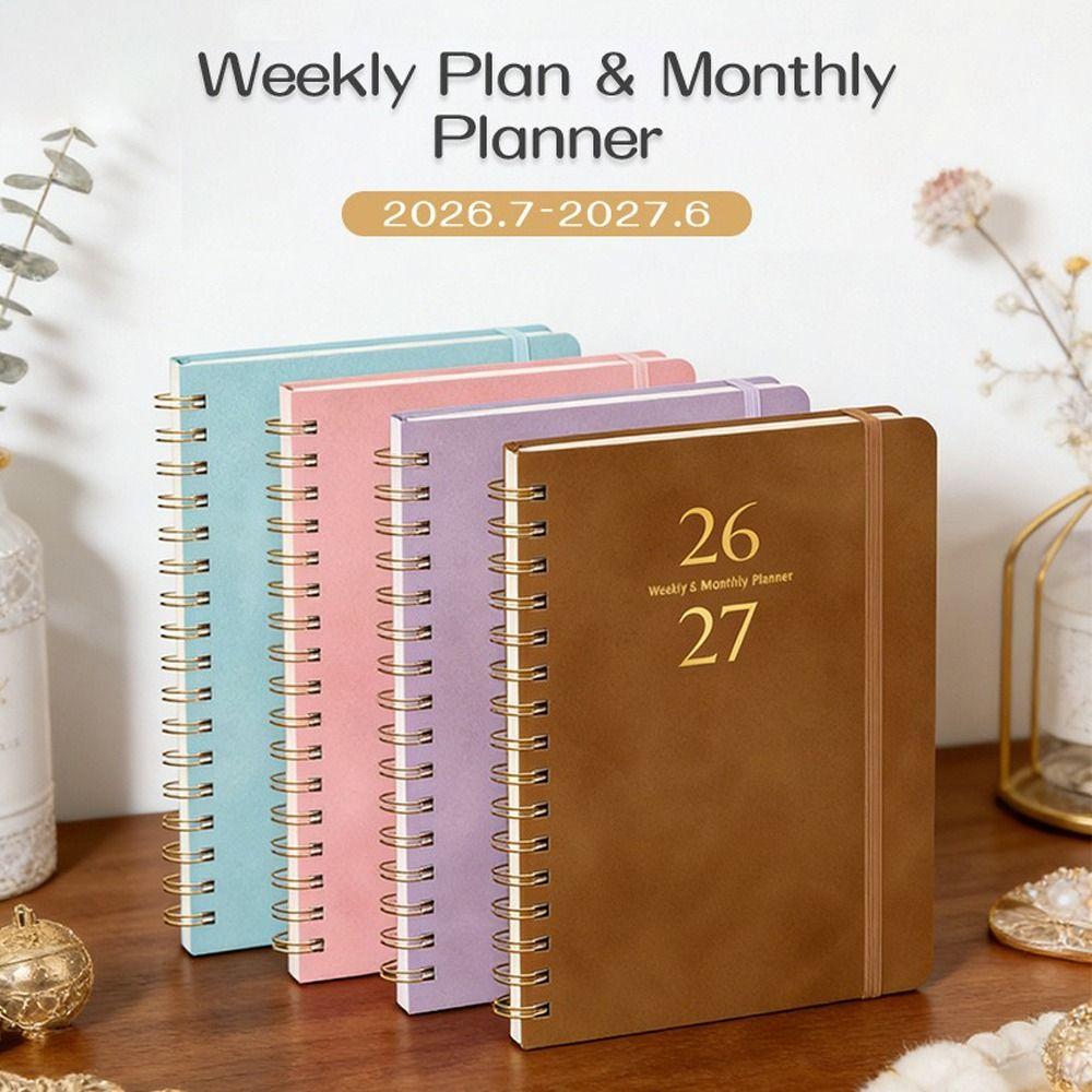 PU Leather Agenda Book Colorful Inner Page Appointment Book To Do List Notepad for Student Gift