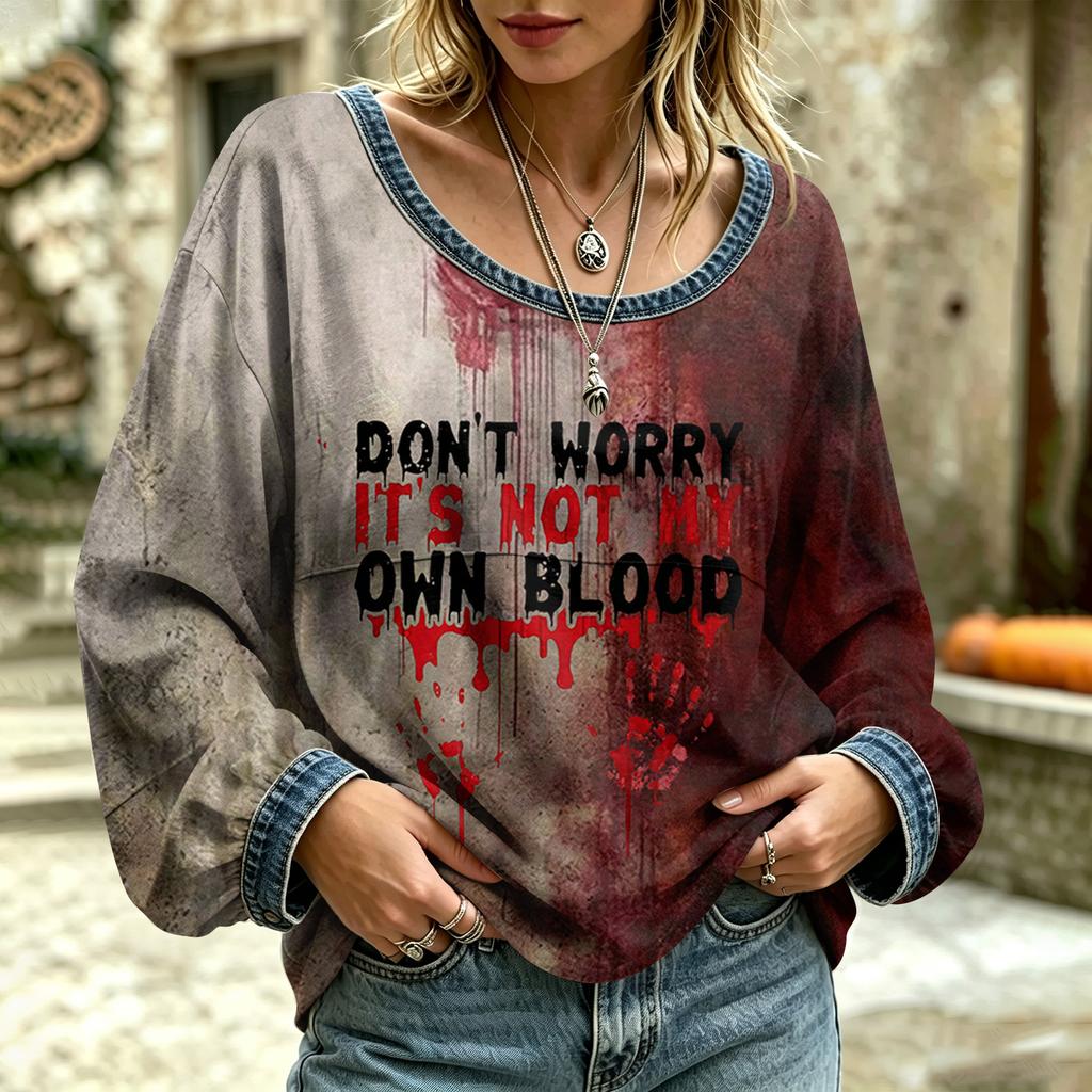 Women's Casual Long Sleeve Neck Top for Everyday Wear