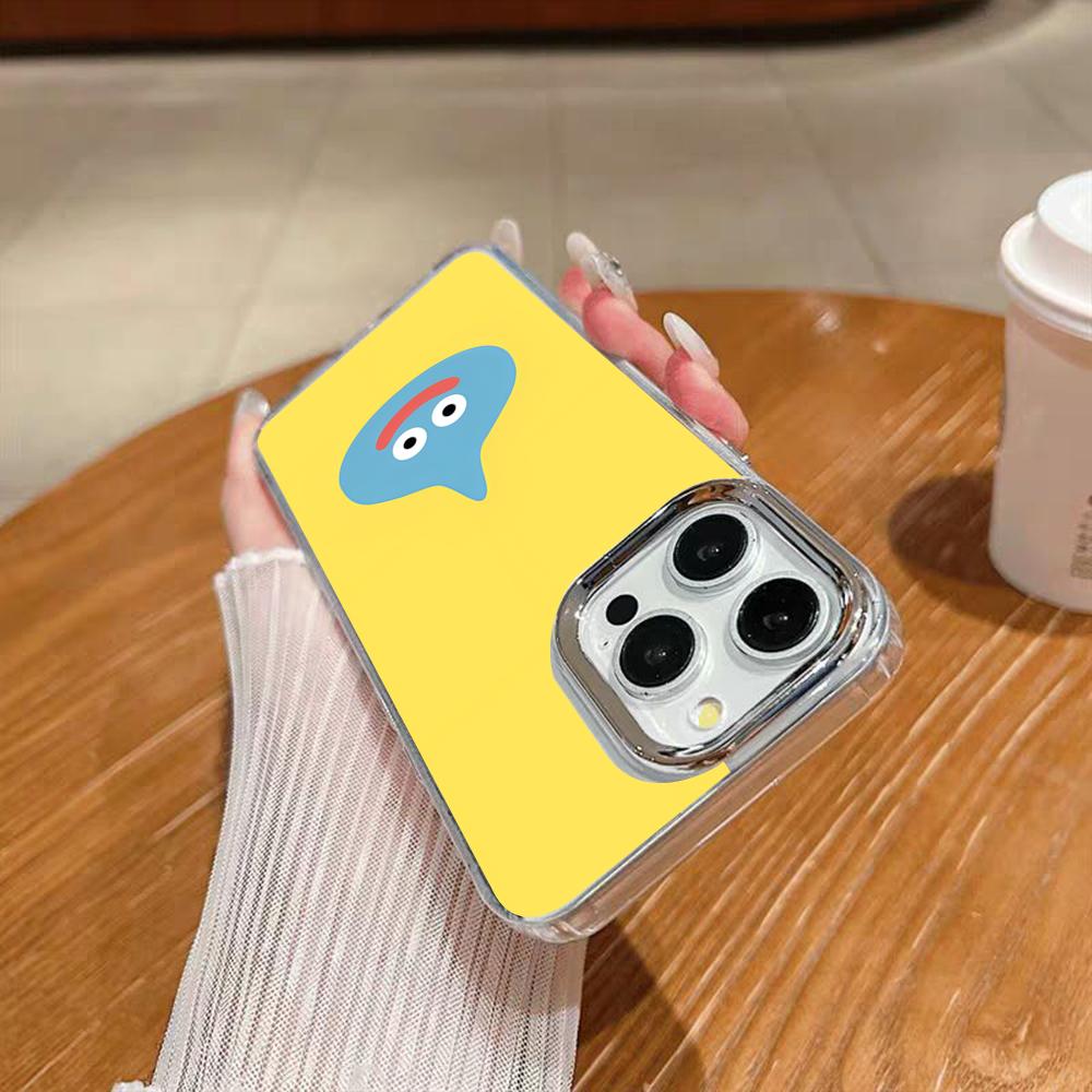 D-Dragon Quest Slime Phone Case For Iphone 17 16 15 14 13 12 11 Pro Max Xr Air Plus Silicone Cover Silver Hard Shell Cover