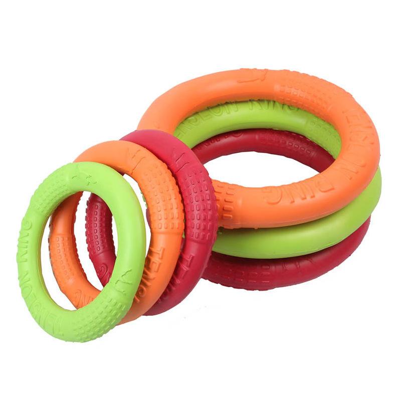 Giocattoli per cani, disco volante per addestramento, anello anti-morso, galleggiante, forniture interattive, giocattoli per cani, masticazione aggressiva