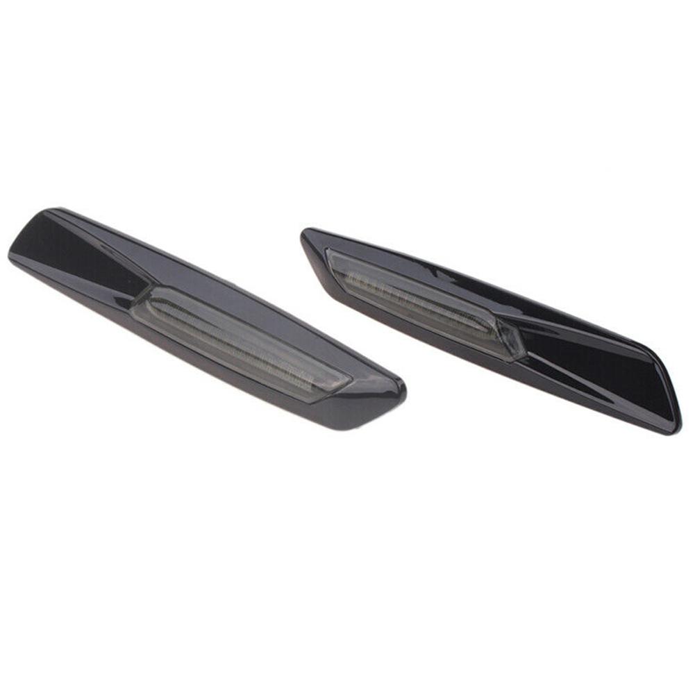 

Для BMW F10 5 серии 2011-2016 автомобильное крыло, боковой габаритный фонарь, дымчатый черный, передняя сторона, габаритные огни, отделка чёрный