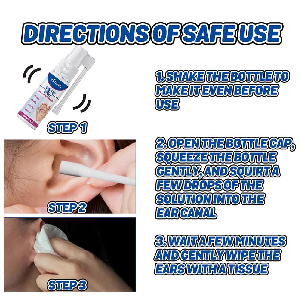 Tinnitus Relief Spray Improve Ear Ringing Discomfort Soothing Ear Itching Hearing Improvement Earwax Cleaner Anti Tinnitus Spray