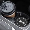 For Jeep 2Pcs Car Waterproof Anti Slip Water Cup Mat Auto Interior Accessories For Jeep Grand Liberty Cherokee Wrangler JK Gl