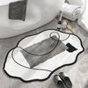Irregular bathroom absorbent floor mat Non-slip quick-drying foot mat Special-shaped minimalist bathroom floor mat Door mat