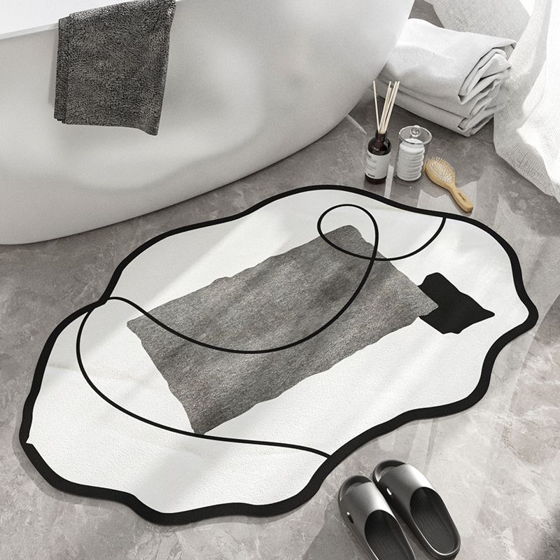 Irregular bathroom absorbent floor mat Non-slip quick-drying foot mat Special-shaped minimalist bathroom floor mat Door mat