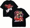 2026 Summer Rurouni Kenshin Duo Two Side Print Samurai Aesthetic TShirt Unisex Oversized Y2k Streetwear Cotton Graphic Tee