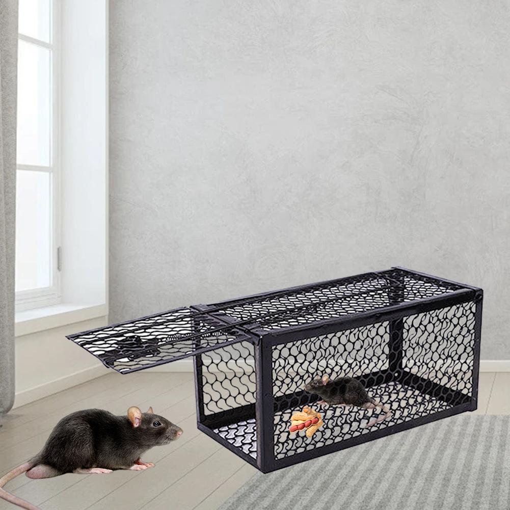 Self-locking Mousetrap Safe Firm Iron Net Household Mouse Catcher Metal Reusable Humane Indoor Outdoor Rat Trap Rat Cage