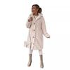 2025 Cozy Plush Women's Furry Long-Sleeved Turn-Down Collar Coat - European & American Autumn/Winter Fashion