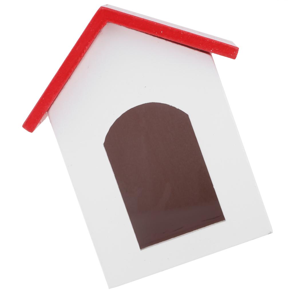 1:12 Dollhouse Wooden Pet House Simulated Miniature Kennel Model Pretend Play Toy AccessoryRed Roof