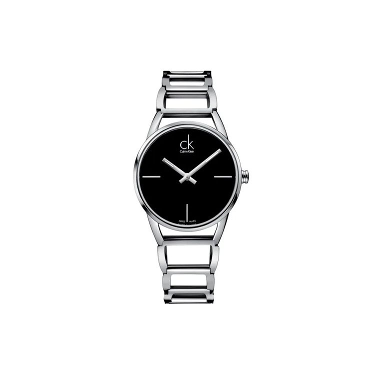 

Calvin Klein Quartz Watch Stainless Steel Band 33Mm Black Dial 30M Water Resistant Women watches Silver K3G23121 Black Dial