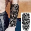1 Sheet Forest Wolf Coyote Temporary Tattoos For Men Adults Forearm Arm Leg Body Art Drawing Fake Tattoo Sticker Transferable