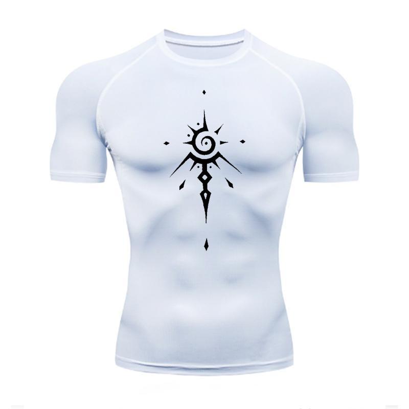 Fashionable and Minimalist Sweat Absorbent Men s Running Tight Fitting Sportswear Quick Drying Short Sleeved Sports Fitness Casual Comfortable Pattern S
