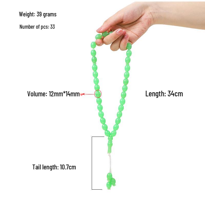 

Светящийся браслет-четки Бодхи с 33 бусинами - Буддийские и мусульманские ювелирные изделия из бусин