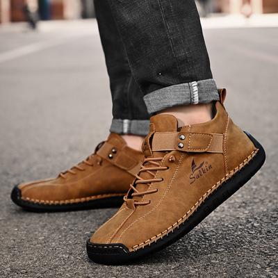 Men's High-top Casual Shoes Handmade Sneakers Casual Shoes Plus Size 39-48