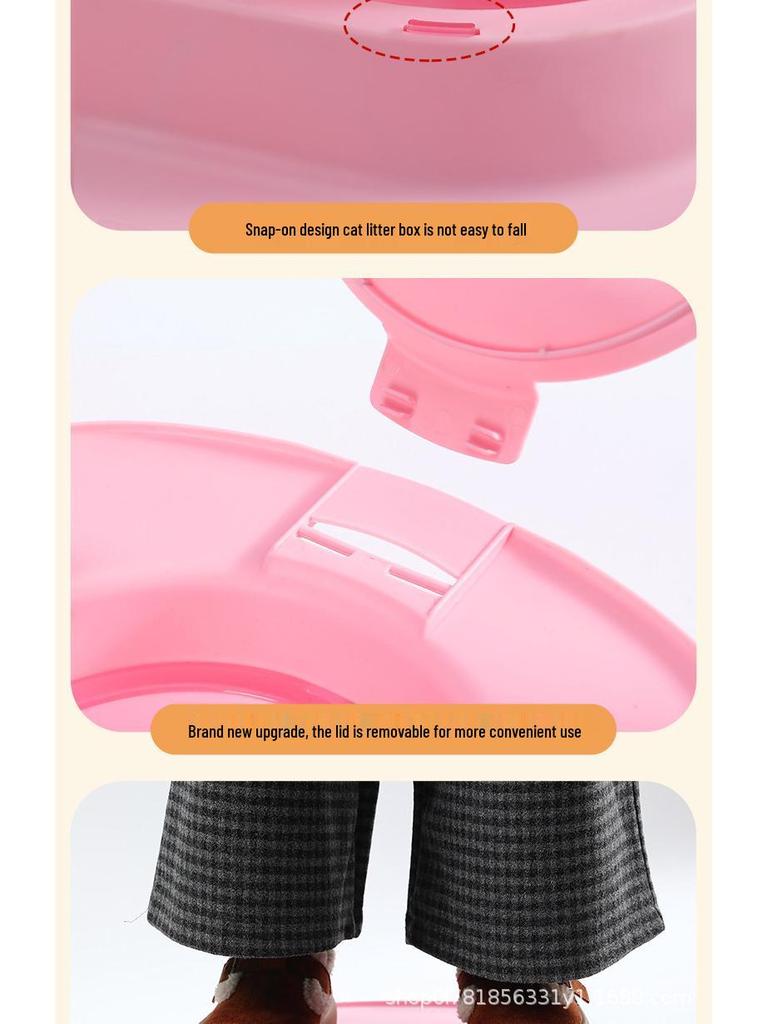 2025 Odor-Proof Detachable Cat Litter Box with Toilet Shovel Kitten Training Supplies