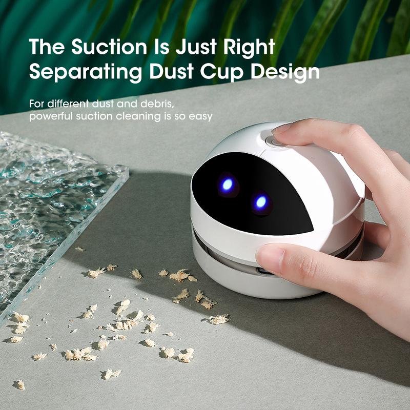 USB Rechargeable Mini Handheld Vacuum Cleaner Portable Desktop Dust Remover for Keyboard Car Pet Hair and Small Debris