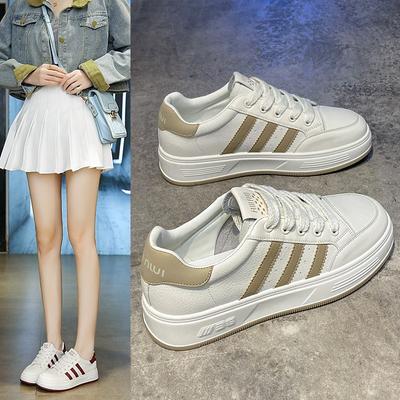 Little White Shoes Women's New Spring and Autumn Versatile Leather Shoes Soft Soles Not Tired Feet Casual Sports Board