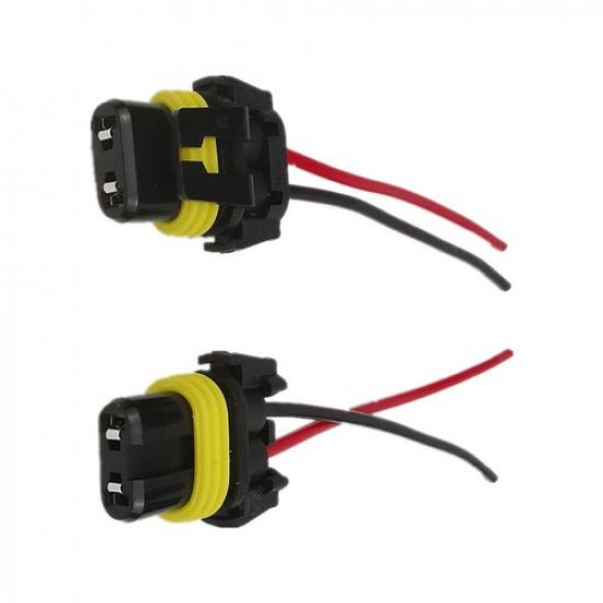 2PCS 9005 9006 Socket Extension Wiring Harness Fog Light Connector US