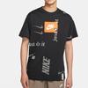 Nike Sportswear Logo Print Short Sleeve T-Shirt Men Tops Black CW0378-010