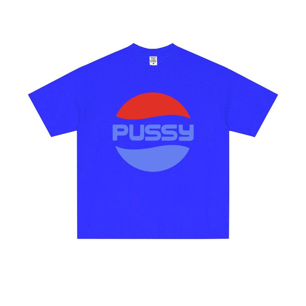 2025 Summer Funny Pussy Meme Graphic Unisex Women Casual Loose Tshirt Unisex High Quality Soft 100 Pure Cotton Printed Tshirt