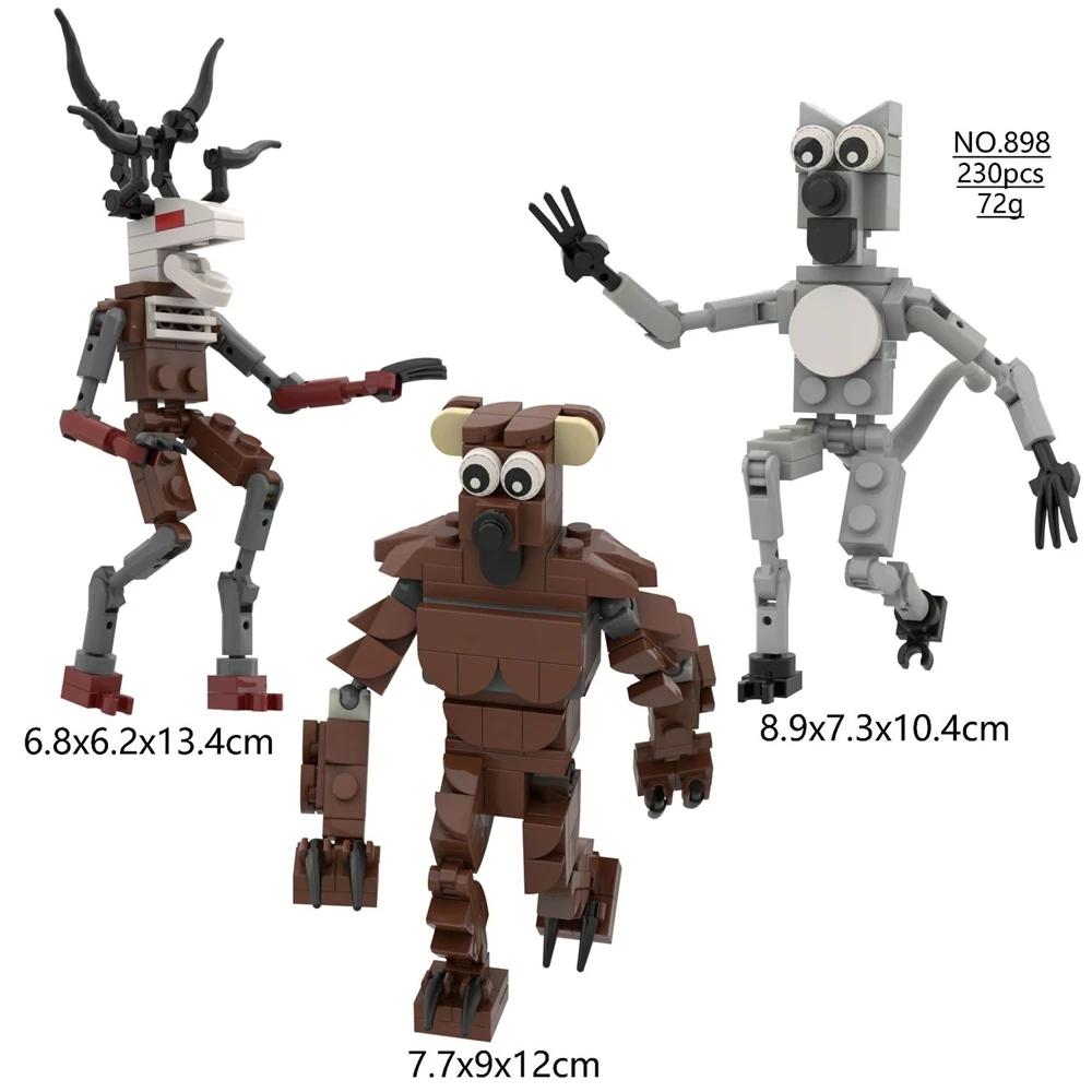 99 Nächte im Wald – Bausteine, Horrorspiel, Waldmonster, Tiere, Figuren zum Zusammenbauen, Sammelfiguren, Schreibtischdekoration, Geschenk