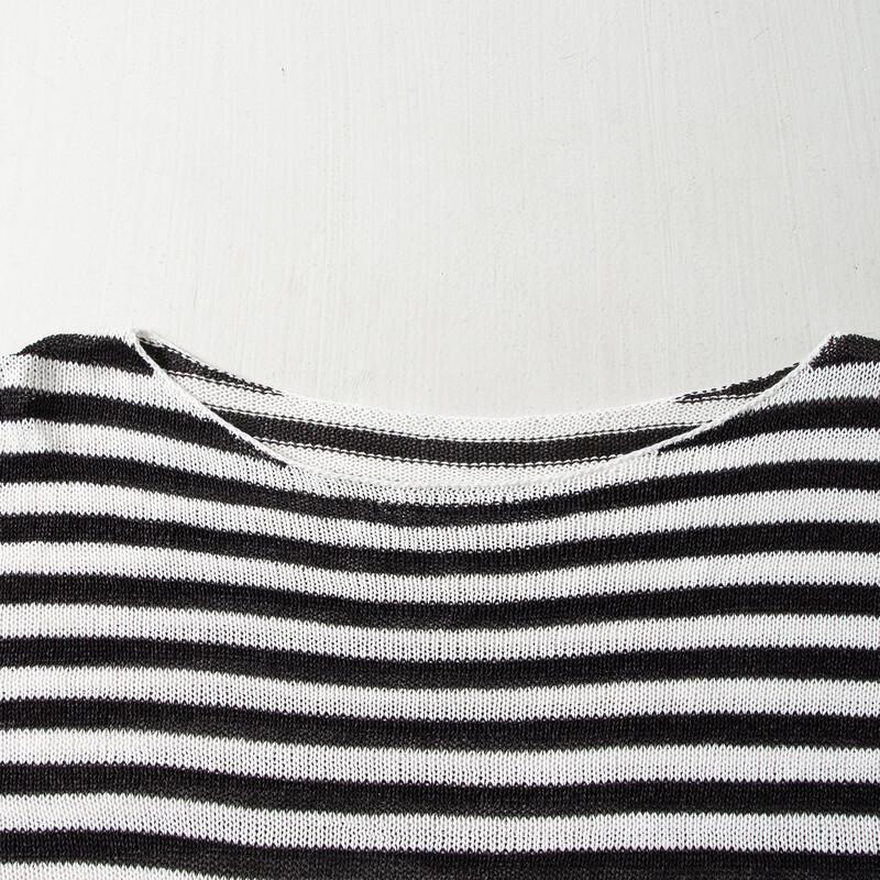 Eifini Women's Striped Thin Knit Top