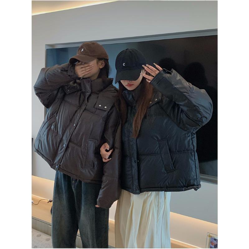 Haine de iarnă cu puf din bumbac Noua versiune coreeană pentru femei Haine din piele în stil leneș Haine largi și subțiri Mici, îngroșate, din bumbac, la modă