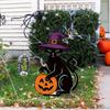 Durable Metal Halloween Pumpkins Lawn Stake Easy Installation For Outdoor Fall Festival