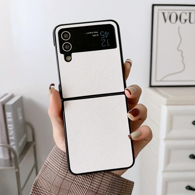

Сплошной цветной чехол для телефона Samsung Galaxy Z Flip 1 2 3 4/Z Fold 3 4, защитный чехол с полной задней частью For Z Fold 4 белый