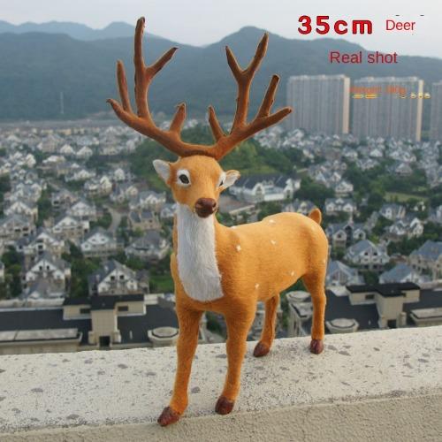 

Праздничное украшение: Реалистичная рождественская фигурка оленя для витрины 35cm